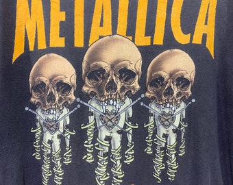 1997 llica pushead Tシャツ L ビンテージ 90s Vintage Metallica T-shirt 90s Concert 1997 Re Load Tour