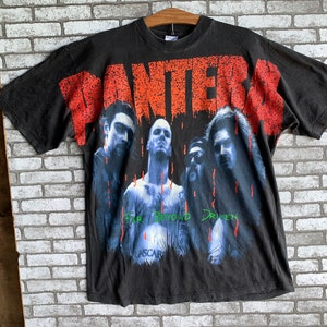 Selten!! Vintage Pantera Far Beyond Driven American Heavy Metal Band All Over Print Dimebag Darrel Phil Anselmo Vinnie Paul t-shirt X L