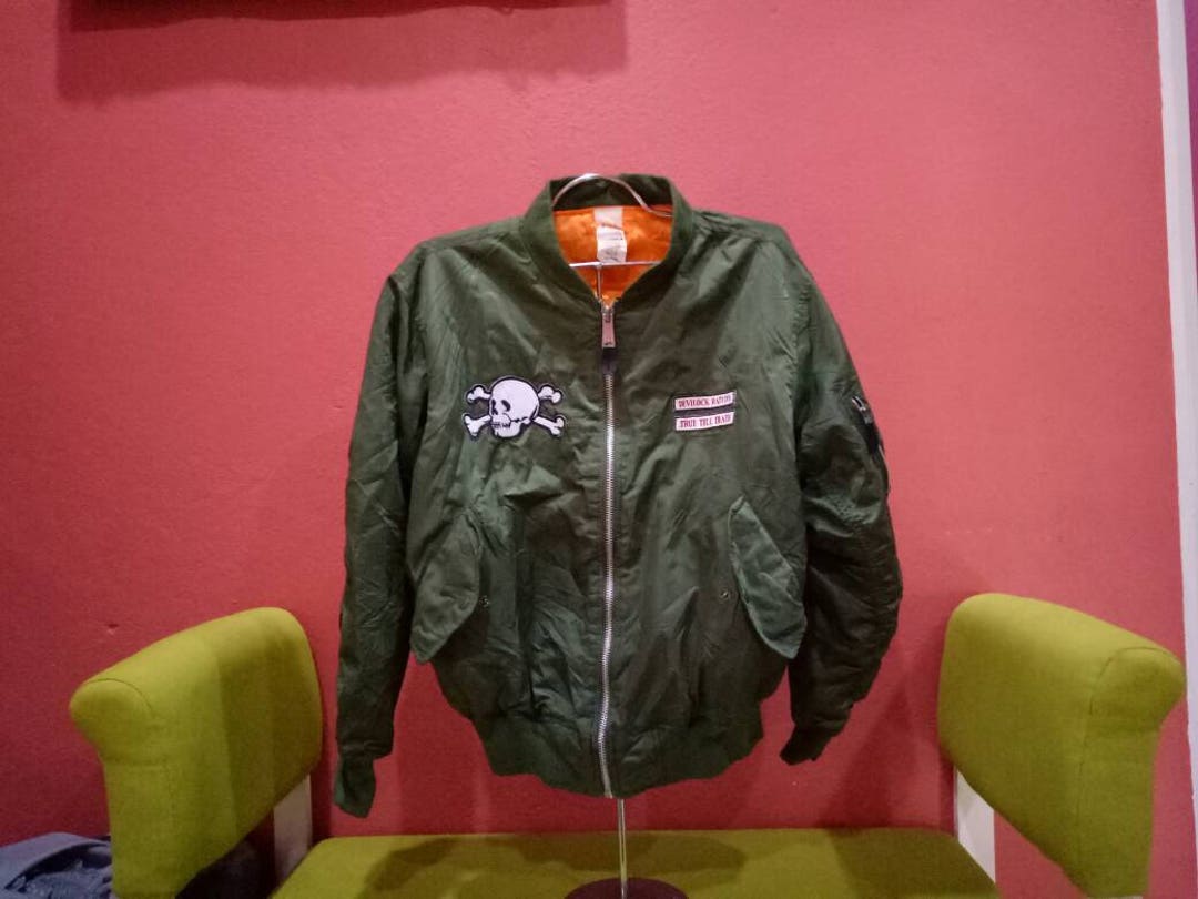 送料無料 Devilock Flyers Man Intermediate Bombers Jacket MA-1 Rare ジャケット・アウター