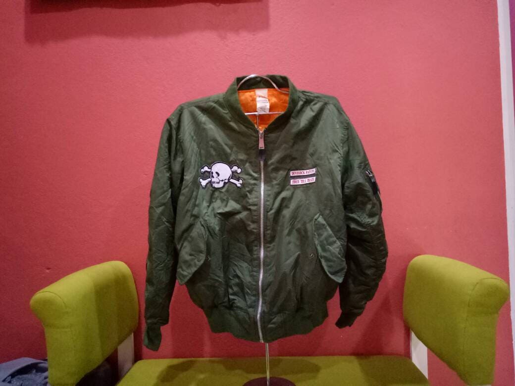 【めっちゃ変わる】 Devilock Flyers Rare MA-1 Jacket Bombers Intermediate Man ジャケット・アウター