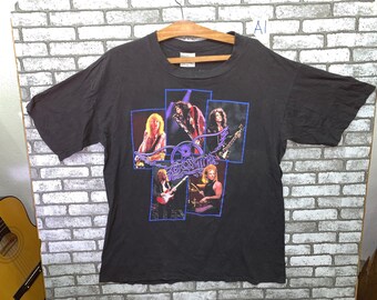 Vintage Aerosmith Pump Tour T-shirt 1990s | Black Cotton Rock Tee