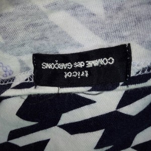 Rzadki!! Koszulka Comme Des Garcons Tricot Abstrakcyjny wzór z krótkim rękawem Mały rozmiar Projektant (sklep P) zdjęcie 3