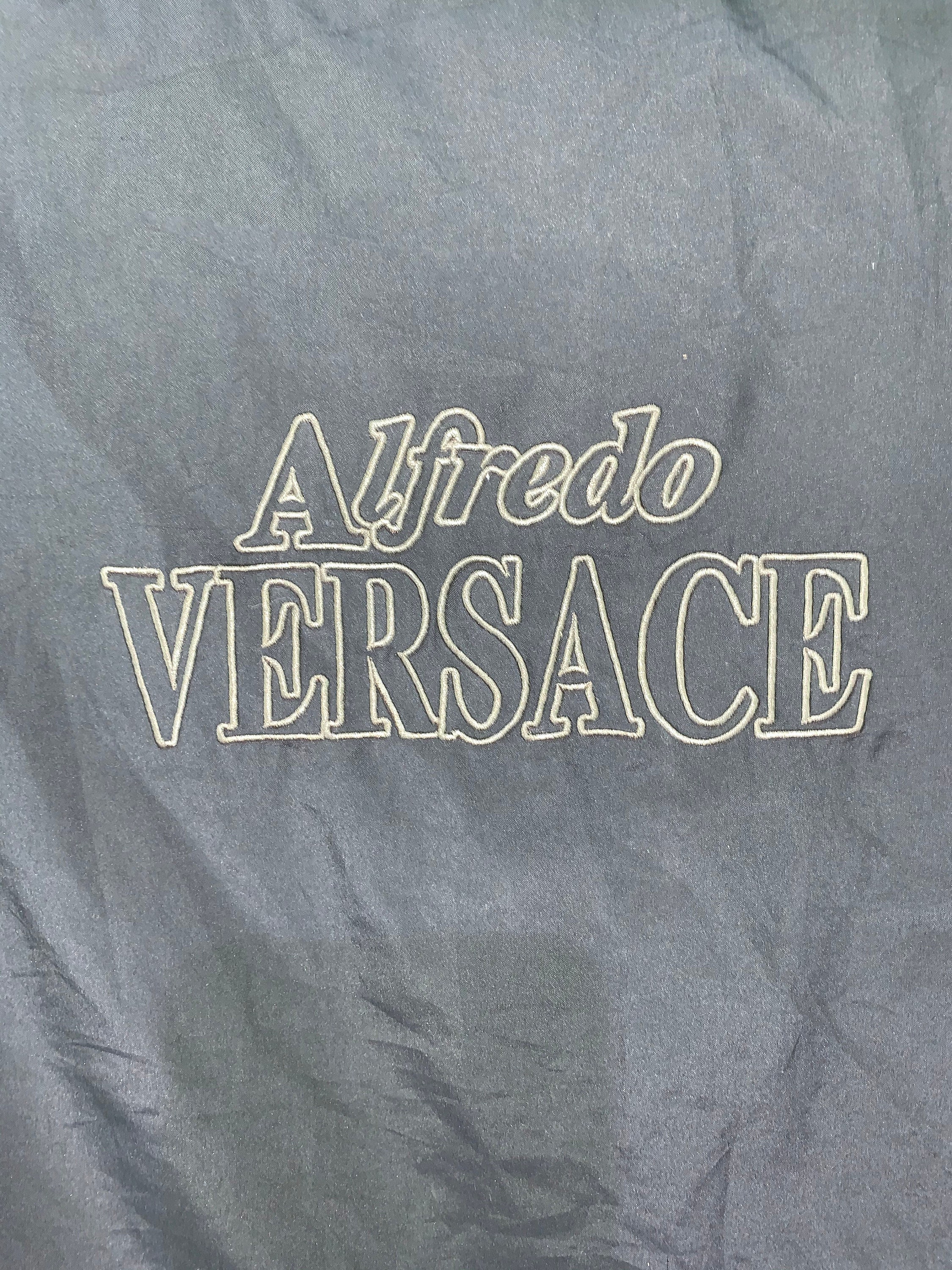 Alfredo Versace Spellout Big Logo Vests Zipper M 