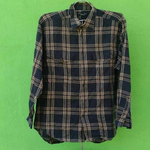 Rare!! Christian Dior Monsieur Checkered Longsleeve Double Pocket Large Size