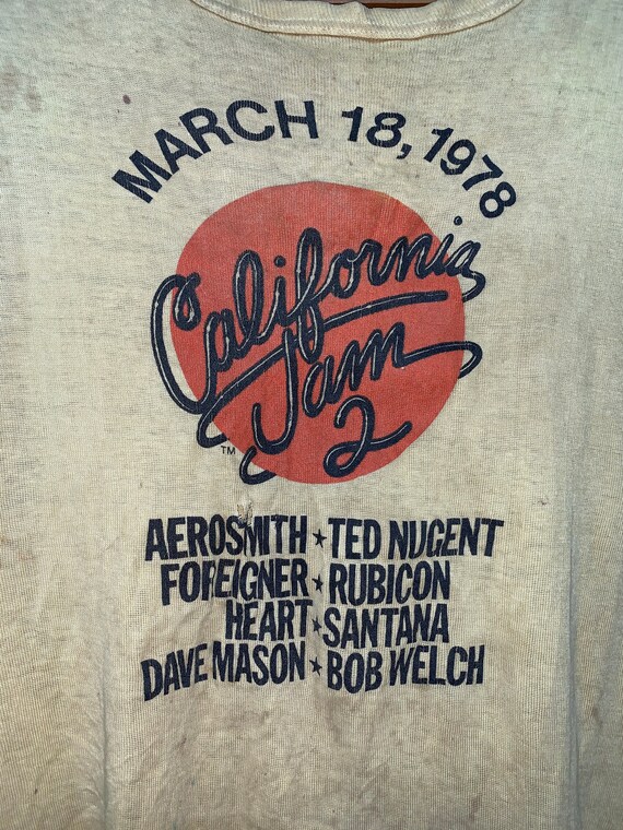 Rare!! Vintage California Jam 2 1978 Aerosmith Ted Nu… Gem