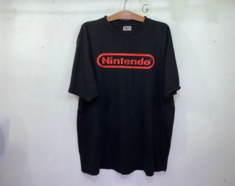 Vintage Nintendo Video Game Spellout Big Logo t-shirt X L