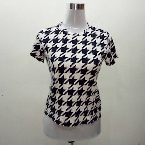 Rzadki!! Koszulka Comme Des Garcons Tricot Abstrakcyjny wzór z krótkim rękawem Mały rozmiar Projektant (sklep P) zdjęcie 1
