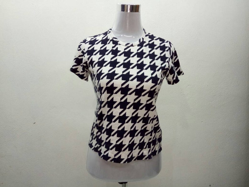 Rzadki!! Koszulka Comme Des Garcons Tricot Abstrakcyjny wzór z krótkim rękawem Mały rozmiar Projektant (sklep P) zdjęcie 1