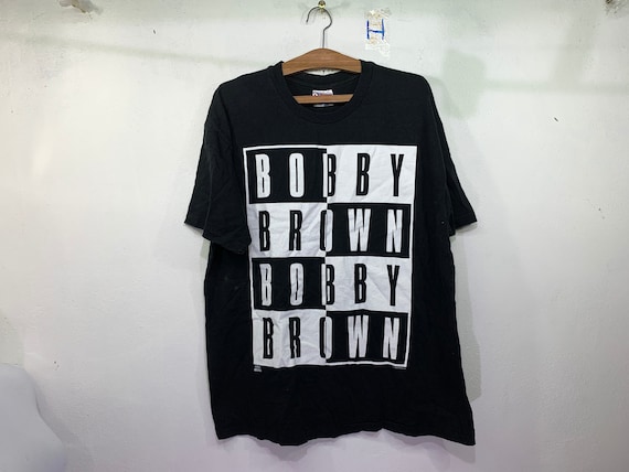 希少　ボビーブラウン　90年　ビンテージ 希少 USA製 90sビンテージ ボビー・ブラウン ツアーTシャツ L 黒