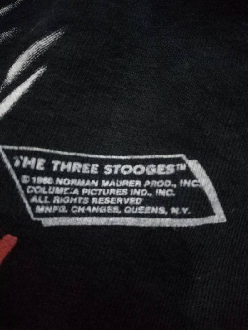 Vintage Rare The Three Stooges 1988 / Movie t-shirt X L image 3
