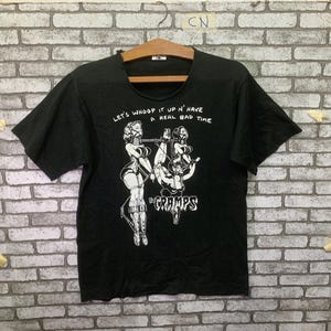 Vintage The Cramps American Punk Rock Band Lux Interior Poison Ivy Bryan gregory  Lers Whoop It Up N Have A Real Bad Time M size