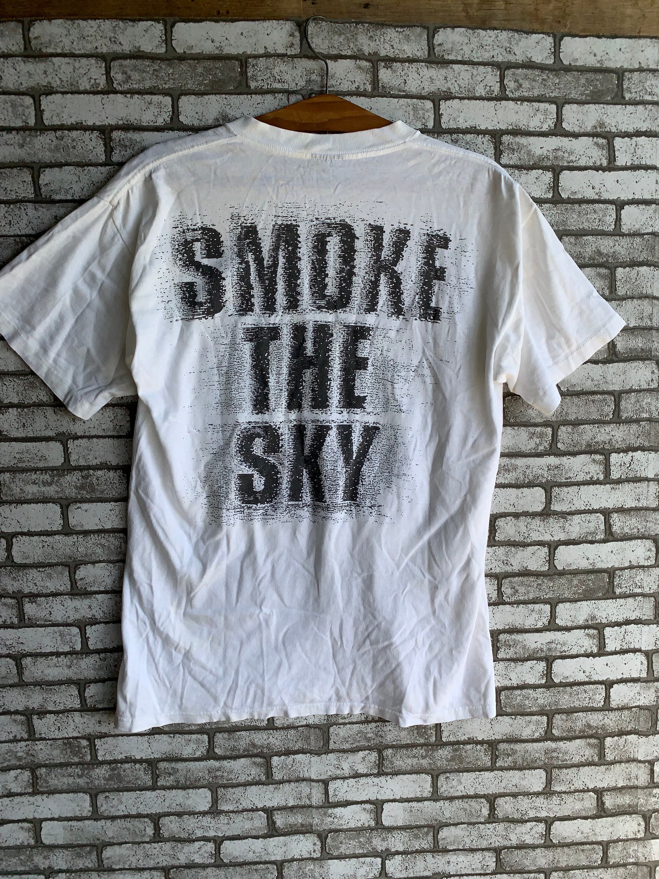 Mötley Crüe Smoke the Sky T-shirt L White | eBay