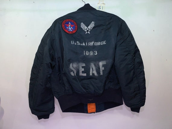 Vintage Alpha Industries Inc Chaqueta Flyers Hombre Intermedio Ma