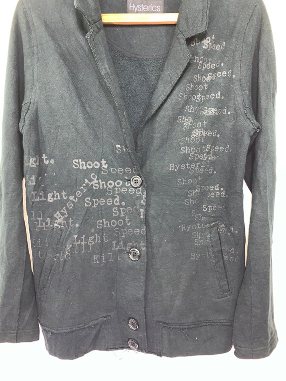 Hysteric Glamour Blazer Cardigan Jacket Rare Design Printed Free 