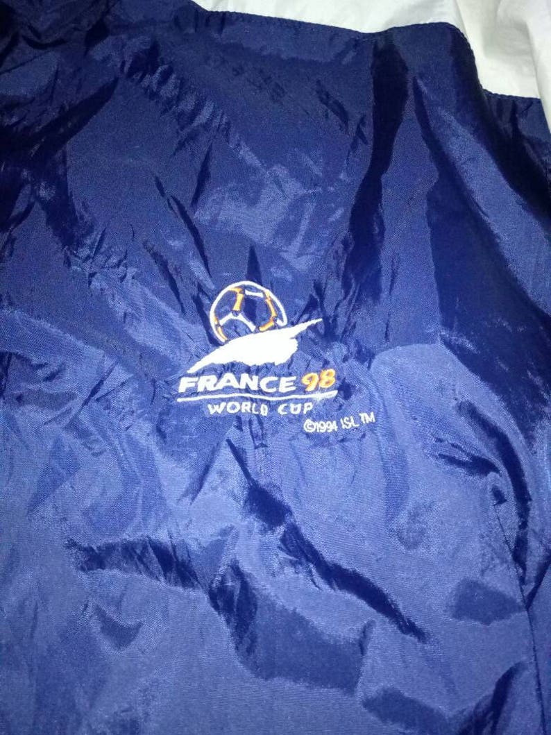 Vintage Adidas World Cup France 98 Italy Spell Out Embroidery windbreaker / swag/ hip hop/ streetwear M size image 4
