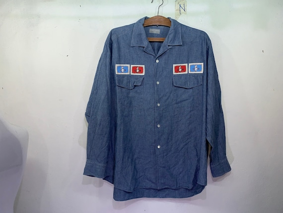 Vintage Comme Des Garcons Homme Chambray Shirt AD 1990 Size X L Etsy