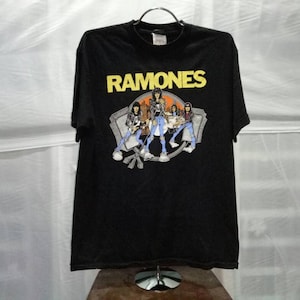 Vtg 80s the Ramones Gabba Gabba Hey T-shirt Gray M Punk Rock