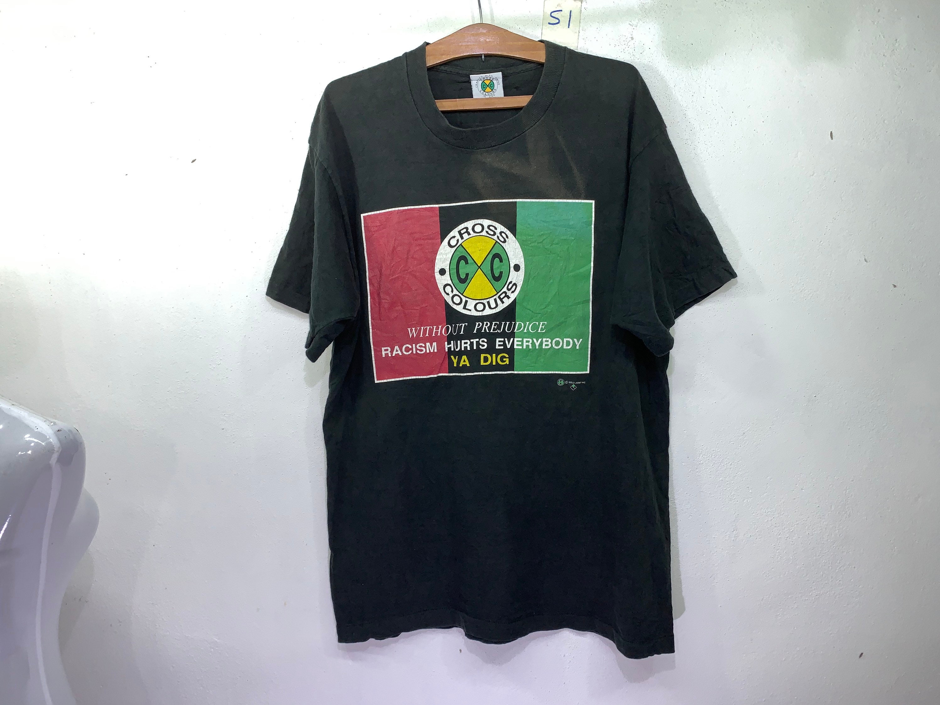 Vintage Cross Colours Post Hip Hop Nation Without Prejudice Racism 
