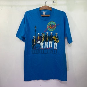 Vintage The Jazz Bourbon Street  Birthplace of Jazz New Orleans 1988 t-shirt L