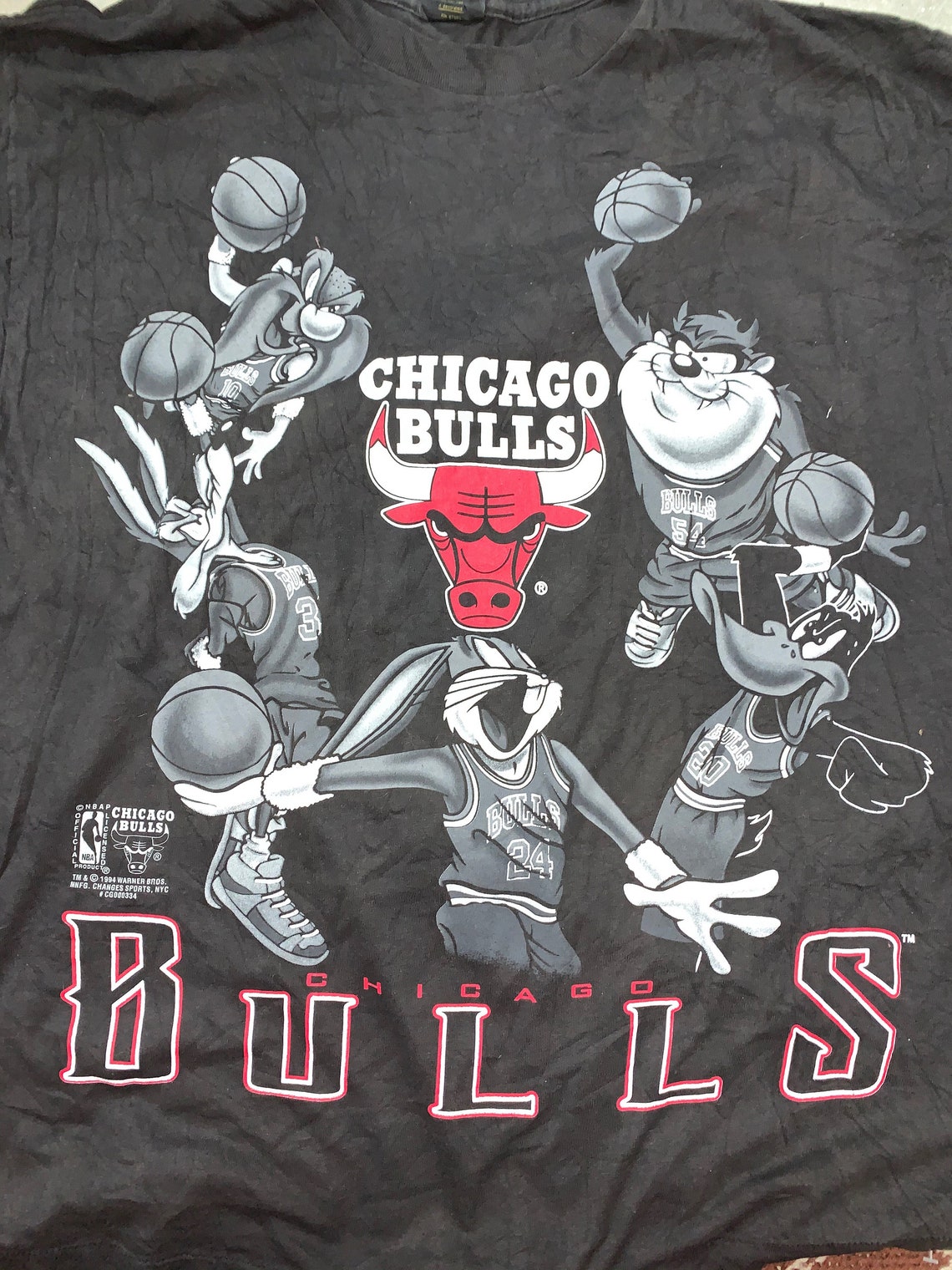 Rare Vintage Chicago Bulls 1994 X Space Jam Warner Bros Etsy New Zealand