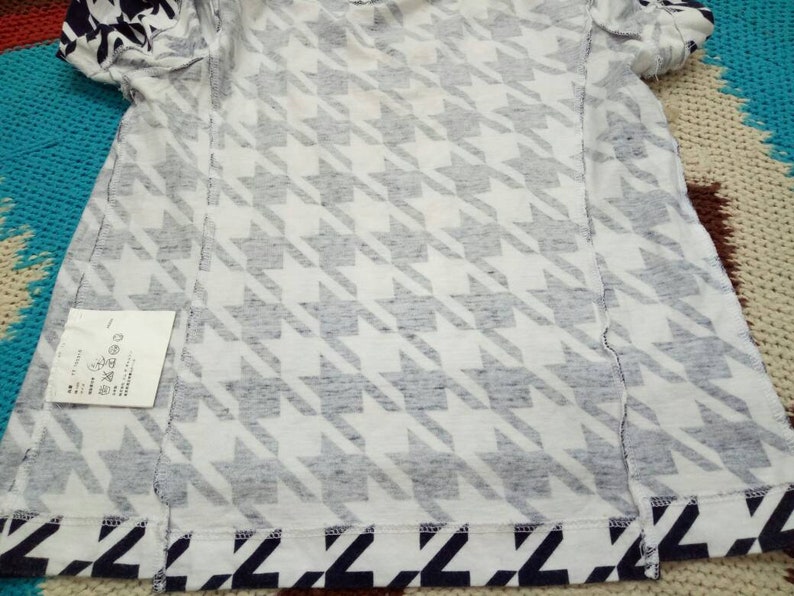 Rzadki!! Koszulka Comme Des Garcons Tricot Abstrakcyjny wzór z krótkim rękawem Mały rozmiar Projektant (sklep P) zdjęcie 7