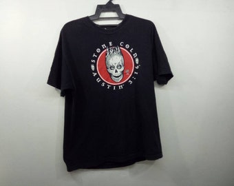 ¡Raro! Camiseta Stone Cold Austin 3:16 Rise Some Hell de la Federación Mundial de Lucha Libre, talla grande.