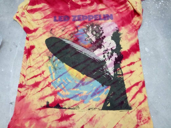 Rare!! Vintage Led Zeppelin Tie Dye 1990 Robert P… - image 2