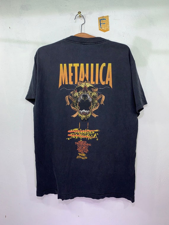 トップス 00s llica Summer Sanitarium Tour Tee Summer Sanitarium Tour 2000 Concert T-shirt Sz L Metallica