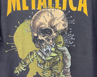 1997 llica pushead Tシャツ L ビンテージ 90s Metallica Vintage T Shirt 1997 Re Load Tour Concert 90's