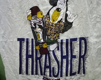 Vintage Rare Thrasher Skateboard x Droopy 1994 Jn Planning Turner Entertainment and Co/ Thrasher Magazine/ Powell peralta/ Cartoon L taglia