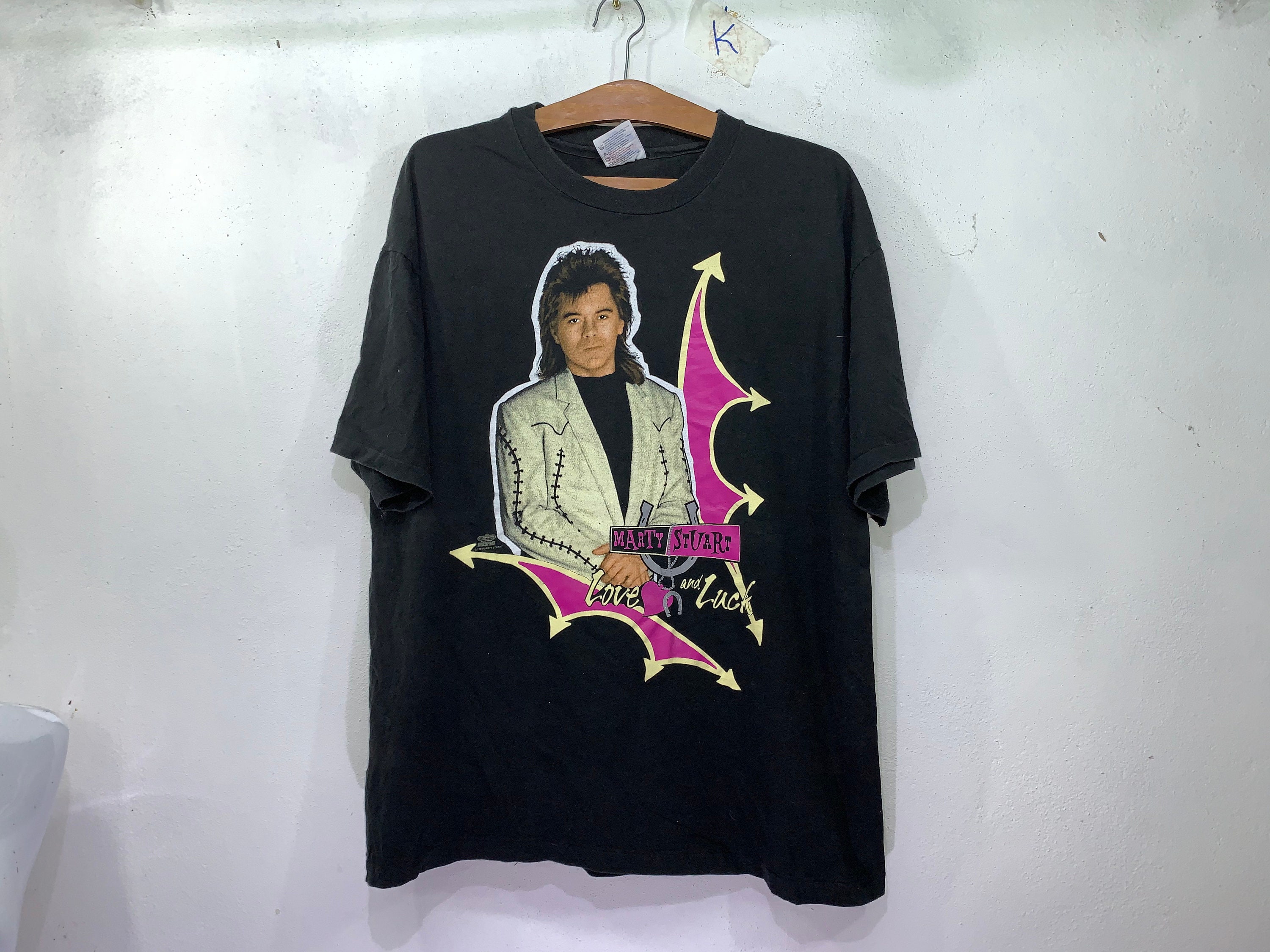 MARTY STUART ブラックTシャツ Lサイズ ヴィンテージ マーティ スチュアート ラブ アンド ラック ツアー