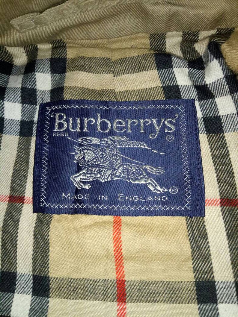 Vintage Rare Burberrys Trench Coat Made in England Etsy