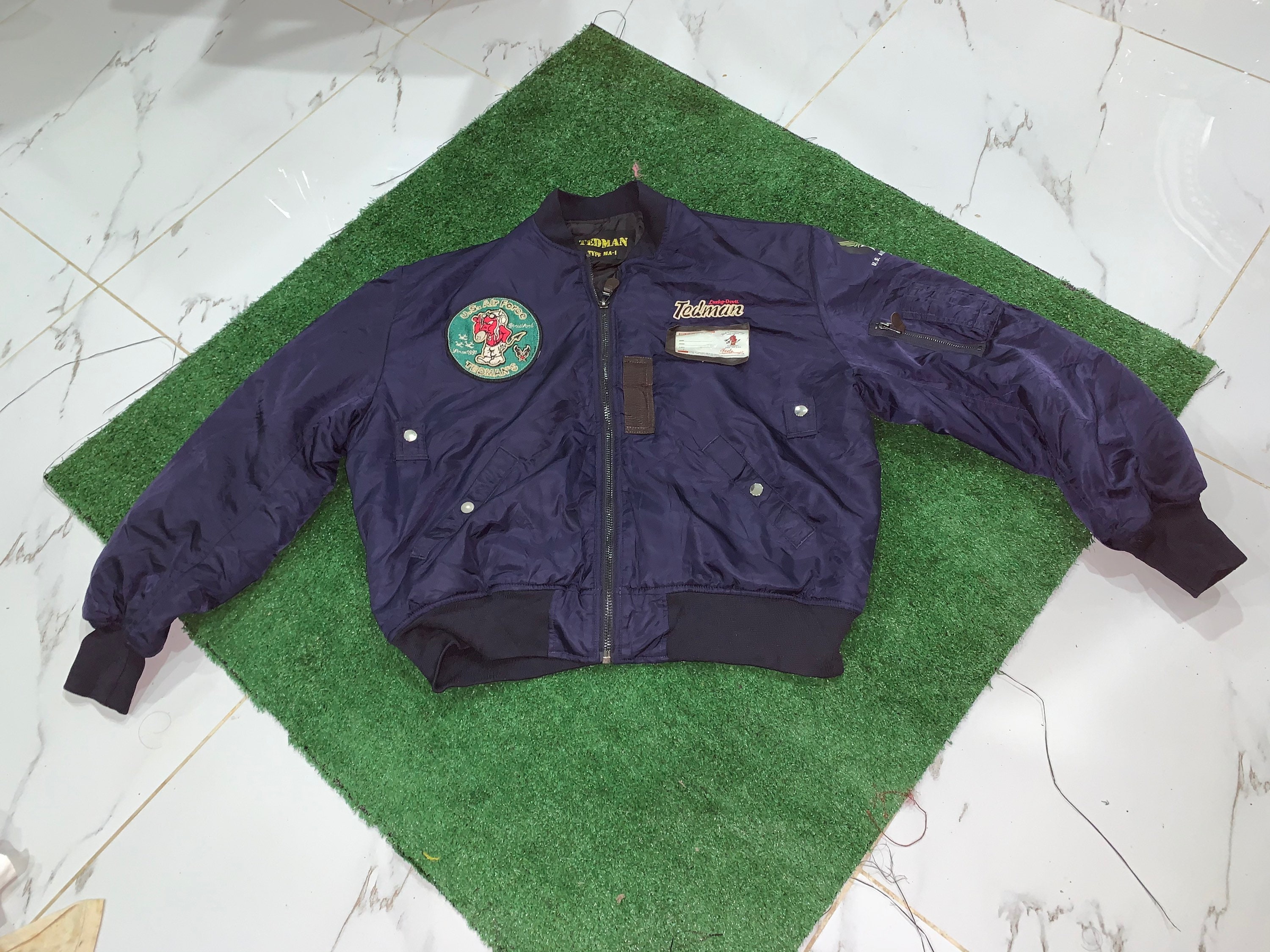 Vintage Tedman Ted Company Us Air Force Type Ma 1 Bomber Jacket