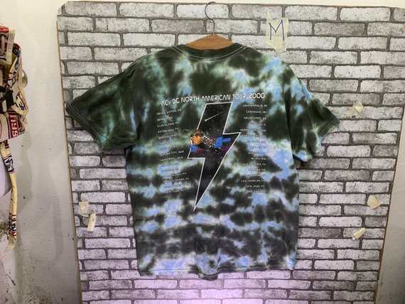 AC/DC 2000 Tour Tシャツ タイダイ XL ヴィンテージ AC/DC 北米ツアー 2000 タイダイ オーストラリア ロック