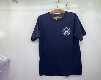 90s weezer/ROCK MUSICネイビー Tシャツ L 90's Hanes weezer ''ROCK MUSIC'' 両面プリント Tシャツ
