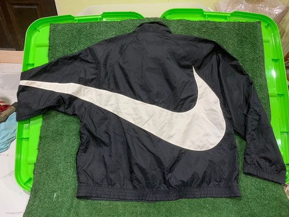 Rare!! Vintage Nike Big Swoosh Windbreaker Jacket X L Size - Etsy