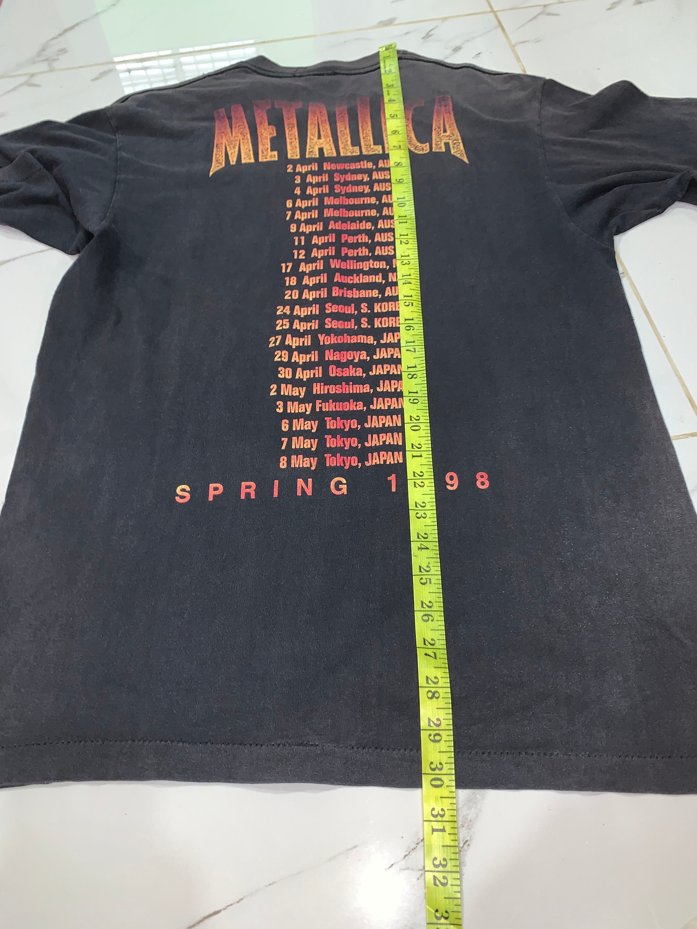 Rare!! Vintage Metallica Spring Tour 1998 Australia Korea Japan 