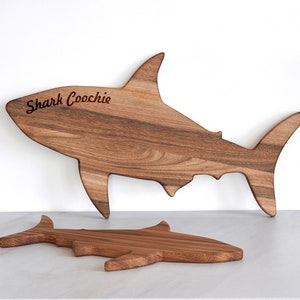 Walnut Shark Coochie boards, Charcuterie wooden board, Charcuterie custom board, Cheese board, Shark-Cuterie, Best Birthday gift