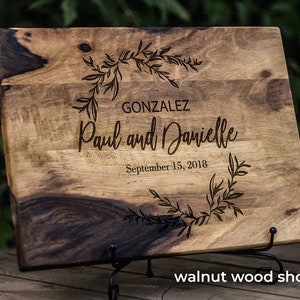 Personalized cutting board, Engraved cutting board, Custom cutting board, Wedding gift, Bridal shower gift
