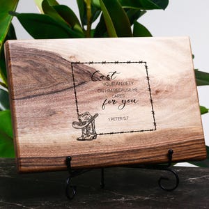 Custom Christian Cutting Board, Bible Verse Engraved Board, Christian Gifts, Housewarming Gesture, Communion Keepsake, Religious sign