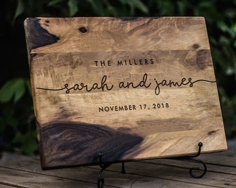 Personalized cutting board, Engraved cutting board, Custom cutting board, 5th anniversary gift