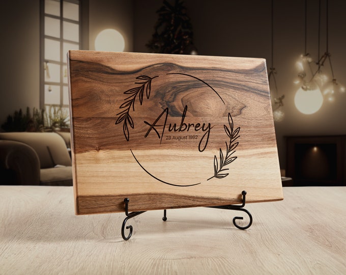 Custom Personalized Cutting Board for Wedding Gift - Engraved Wooden Board