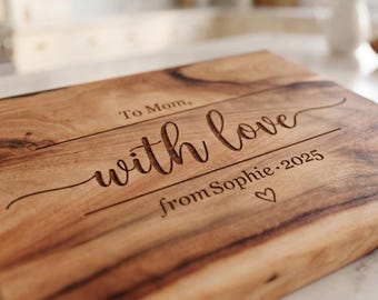 Personalized Cutting Board for Grandma | Gifts for Grandma | Custom Walnut Board Mother's Day | Aunt Mother's Day Gift
