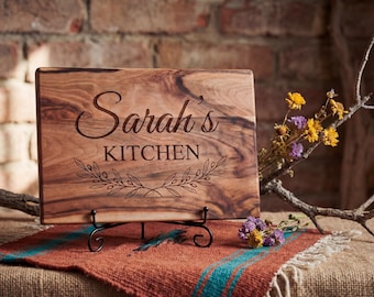 Personalized Cutting Board Gift for Mom | Laser Engraved Walnut | Unique Mother's Day Kitchen | Mother of the Groom Gift