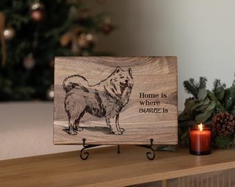 Personalised Cutting Board, Best Friend Gifts for Pet Lovers, Custom Pet Sketch, Personalized Dog Dad Gift, Laser Engraved Board