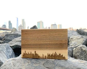 Engraved Cutting Board, Meaningful First Home Gift, Sentimental Skyline Cutting Board, Personalized Housewarming Keepsake