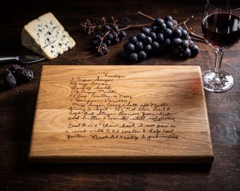 Recipe Cutting Board for Grandma | Unique Grandma Gift | Personalized Engraved Walnut Mother's Day | Nurse Mom