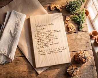Recipe Cutting Board | Unique Mom Gifts | Custom Walnut Kitchen Heirloom Mother's Day | First Home Mom Gift