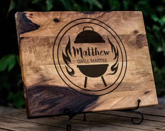Aangepaste snijplank, aangepaste snijplank voor mannen, gepersonaliseerd grillmastercadeau, zinvolle gepersonaliseerde cadeaus voor hem