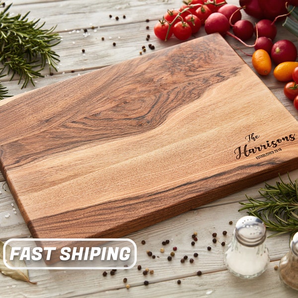 Personalized Wooden Custom Cutting Board for wedding gift, Engraved Cutting Board for gift